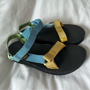 Teva metallic sandals platform colorful